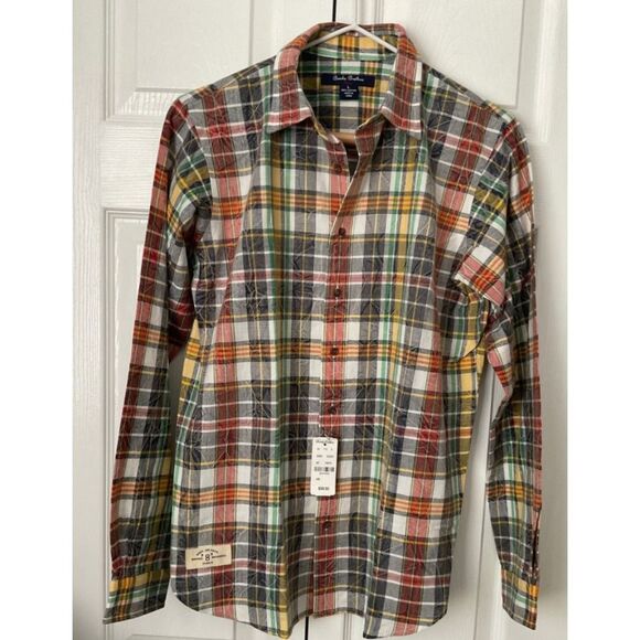 Brooks Brothers Cotton Long-Sleeve Big Boy Button-Up Shirt Size L NWT - Picture 1 of 4